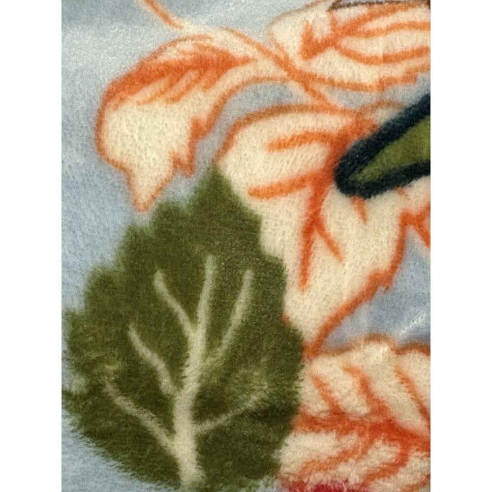 Vera Bradley Frogberry Garden Blue Frogs Oversized XL Throw Blanket 94X66" Twin - Picture 6 of 8
